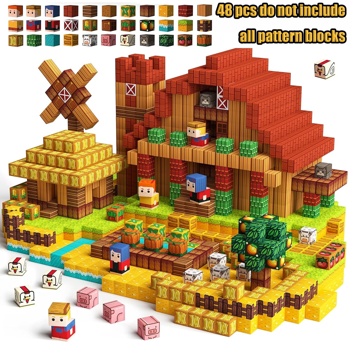Minecraft Creative World Magnetic Building Blocks Set