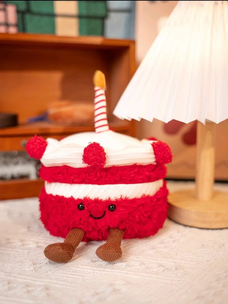 Cute Kawaii Dessert Plush Toy – Soft Cake & Toast Stuffed Pillow