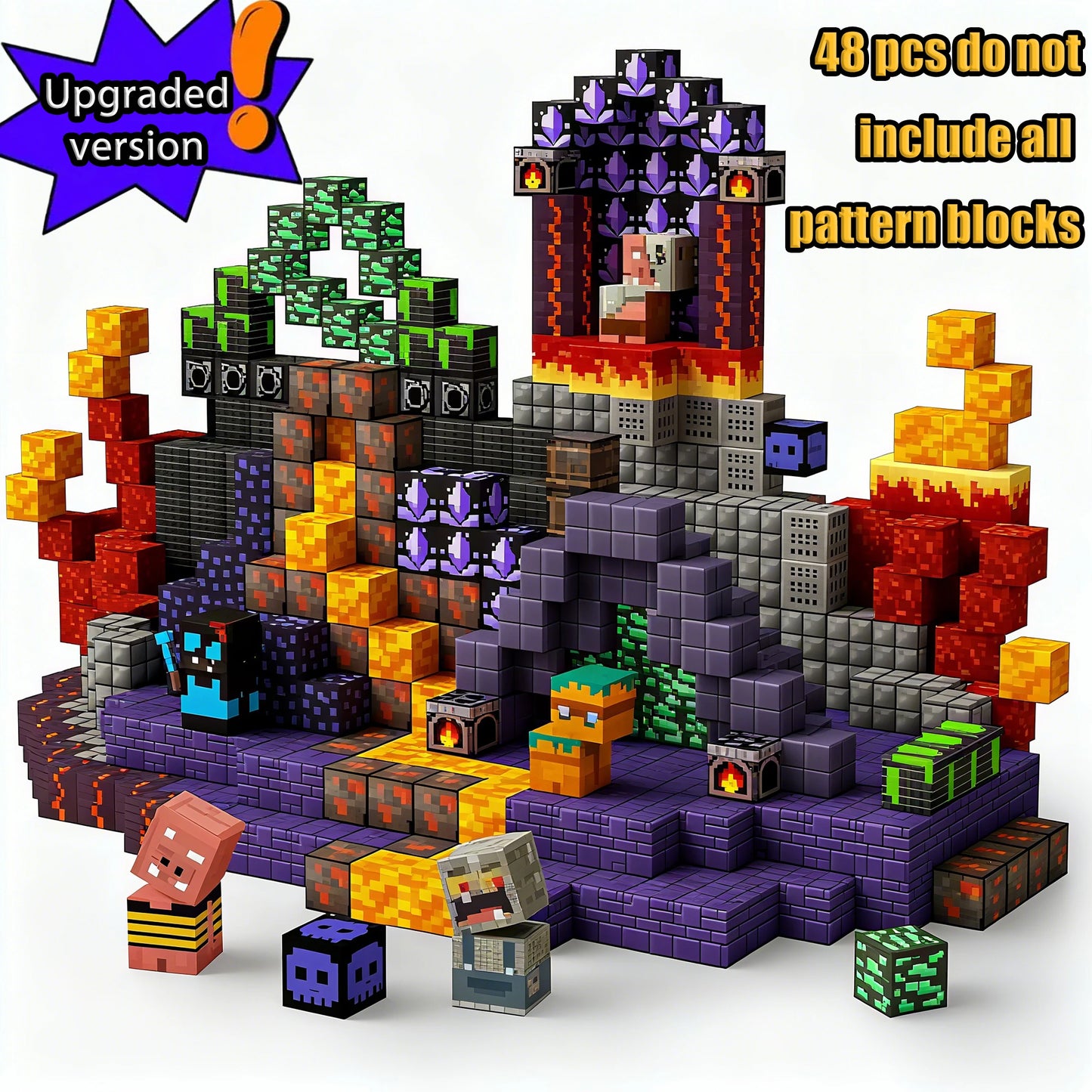 Minecraft Creative World Magnetic Building Blocks Set