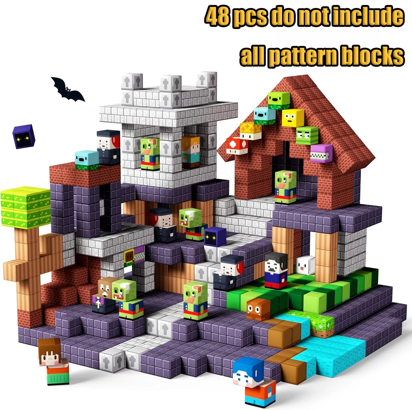 Minecraft Creative World Magnetic Building Blocks Set