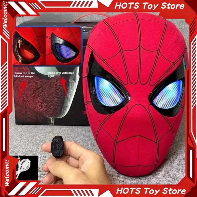 Marvel Spider-Man Electronic LED Mask with Moving Eyes – Wearable Cosplay Helmet