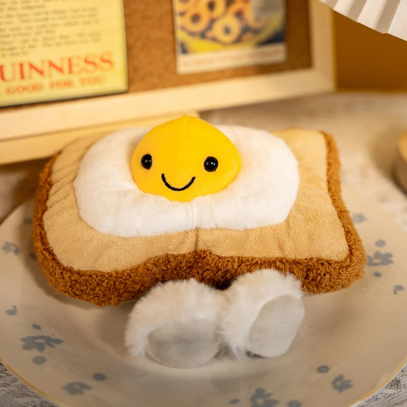 Cute Kawaii Dessert Plush Toy – Soft Cake & Toast Stuffed Pillow