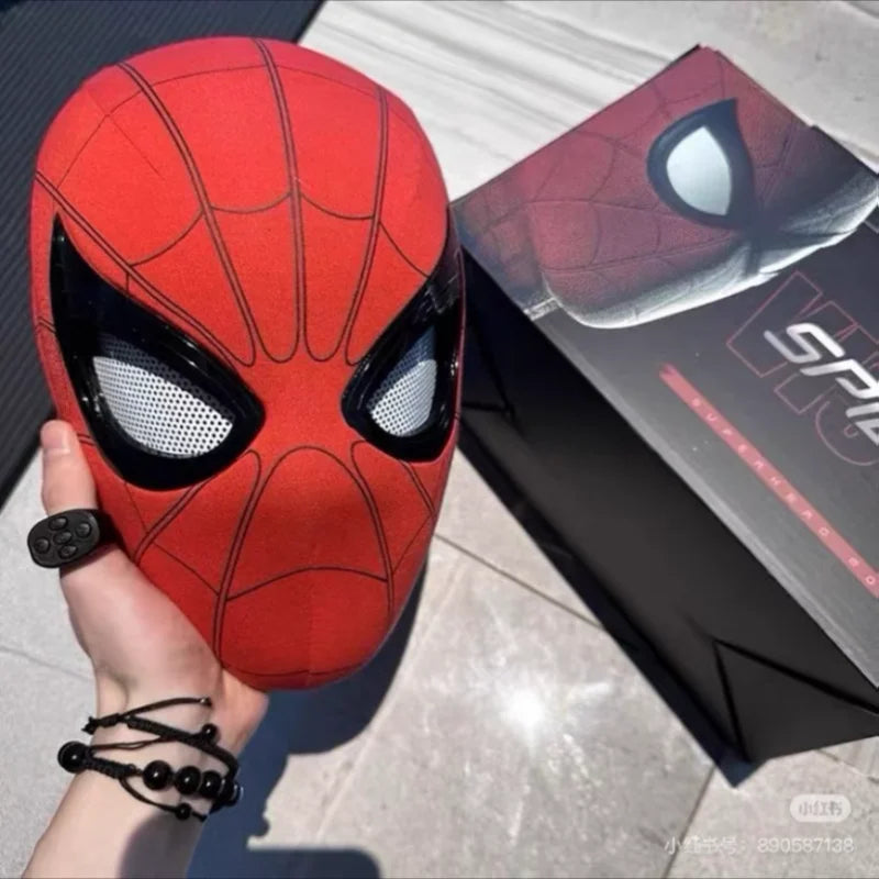 Marvel Spider-Man Electronic LED Mask with Moving Eyes – Wearable Cosplay Helmet