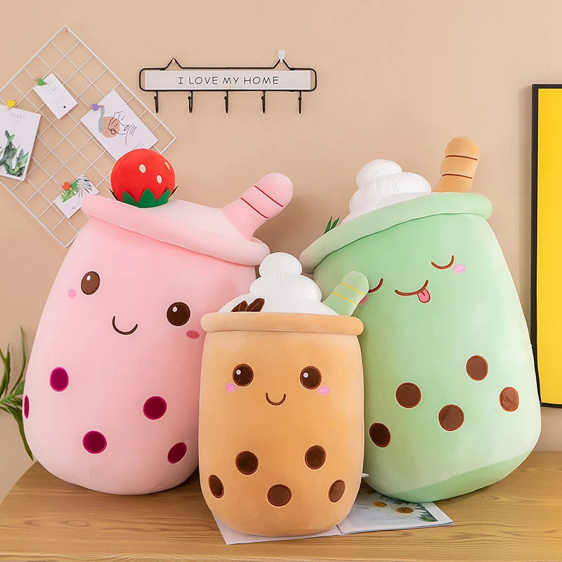 Giant Bubble Tea Plush Toy – Cute Boba Pillow