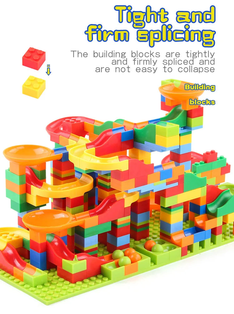 Marble Run Building Blocks Set – STEM Construction Toy for Kids
