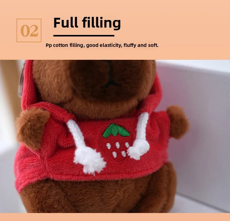 Cute Capybara Plush Keychain