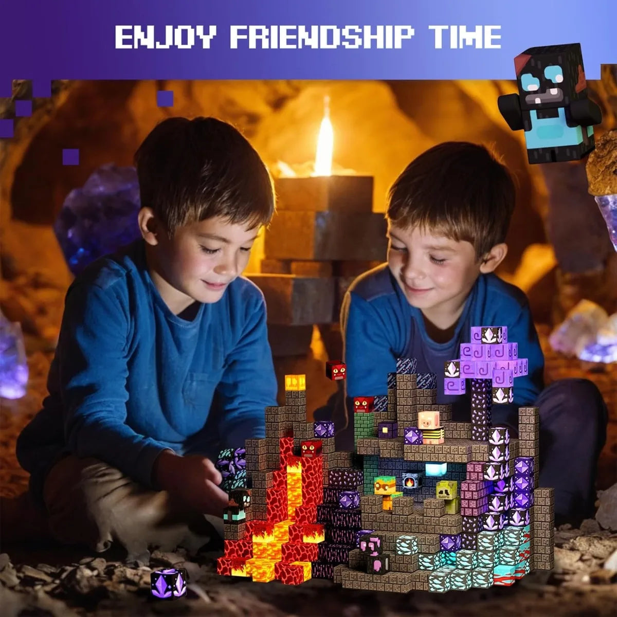 Minecraft Creative World Magnetic Building Blocks Set