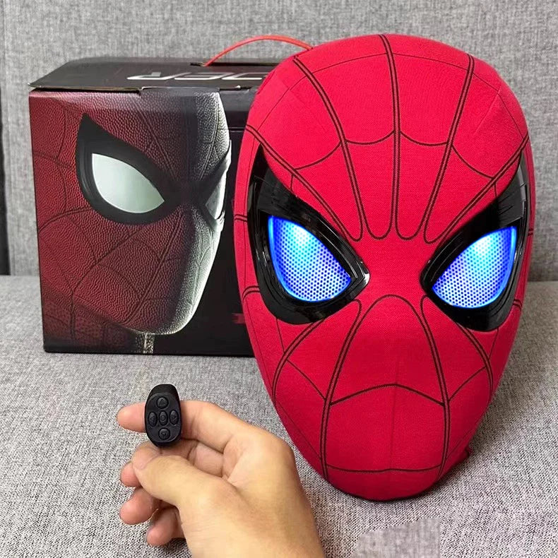 Marvel Spider-Man Electronic LED Mask with Moving Eyes – Wearable Cosplay Helmet