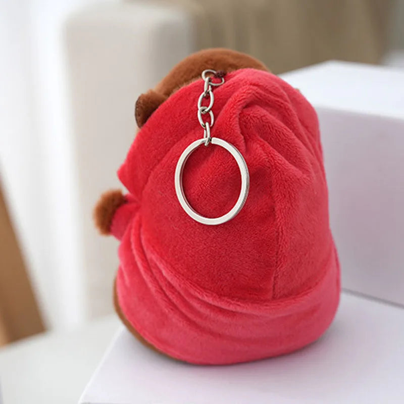 Cute Capybara Plush Keychain