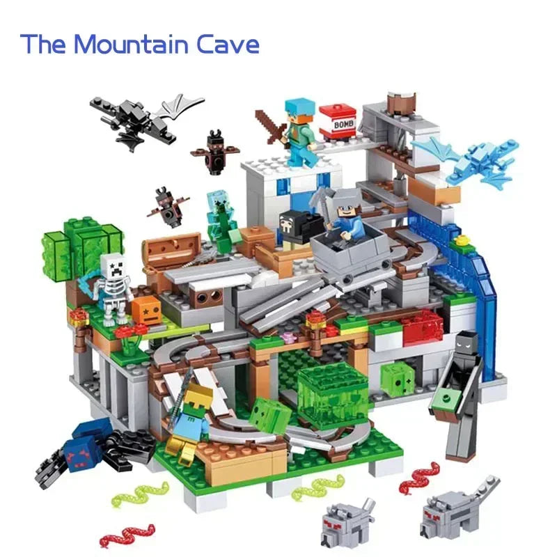 Minecraft Underground Village Building Blocks Set – Creative Adventure Construction Toy