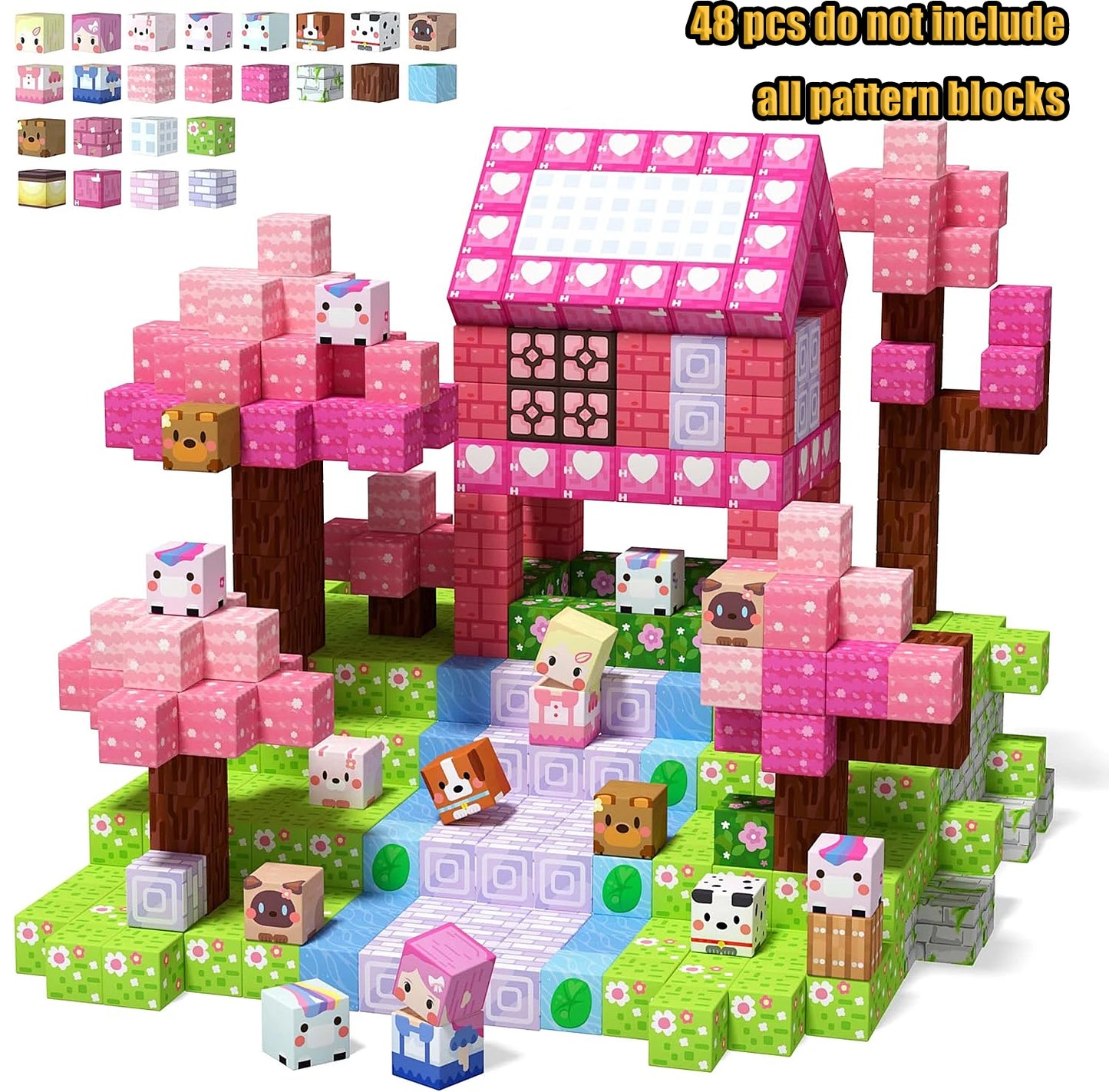Minecraft Creative World Magnetic Building Blocks Set