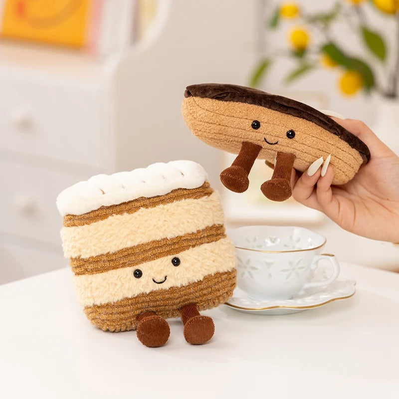 Cute Kawaii Dessert Plush Toy – Soft Cake & Toast Stuffed Pillow