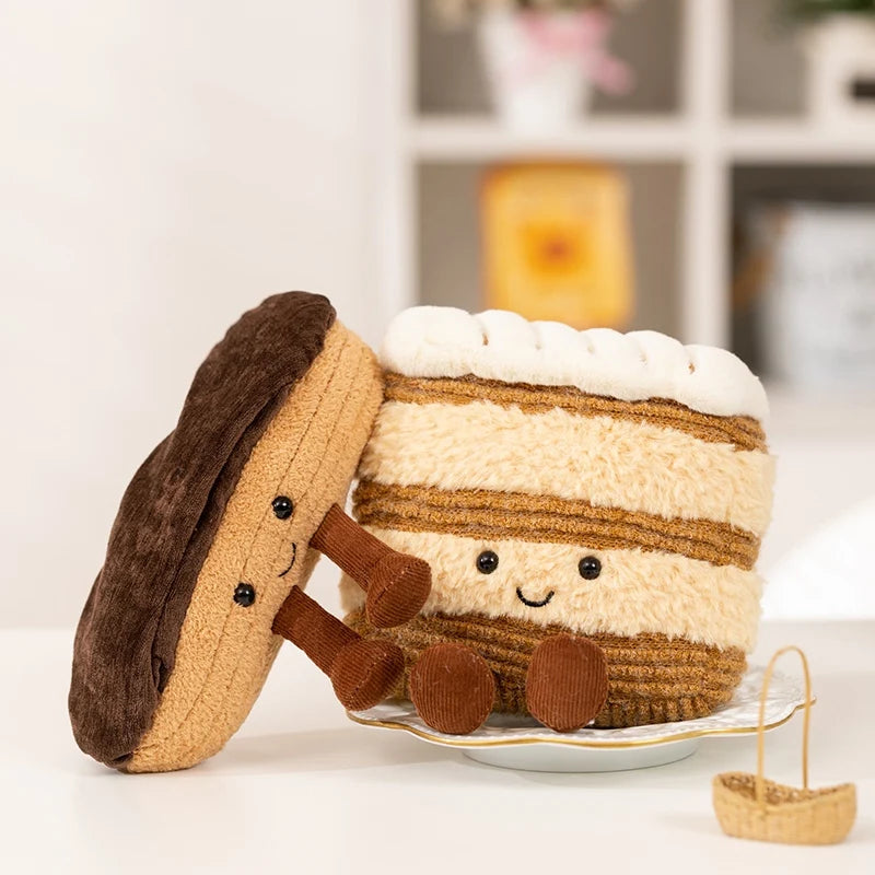 Cute Kawaii Dessert Plush Toy – Soft Cake & Toast Stuffed Pillow