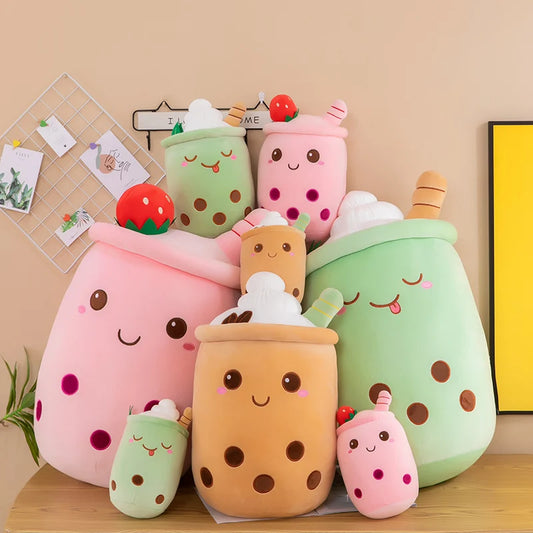Giant Bubble Tea Plush Toy – Cute Boba Pillow