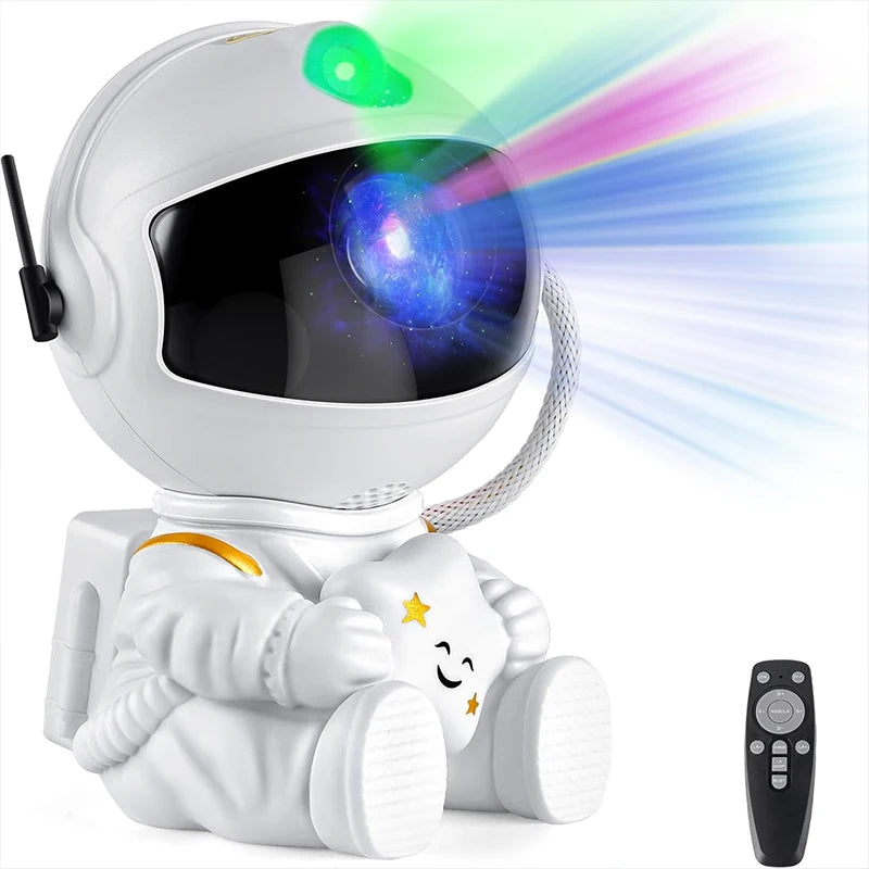 Galaxy Astronaut Star Projector – LED Night Light with Remote Control