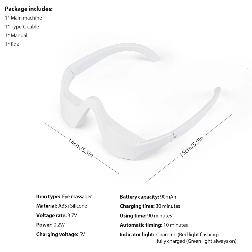 ORFAOM LED Eye Therapy Massager – Red Light Relax & De-Puff Device