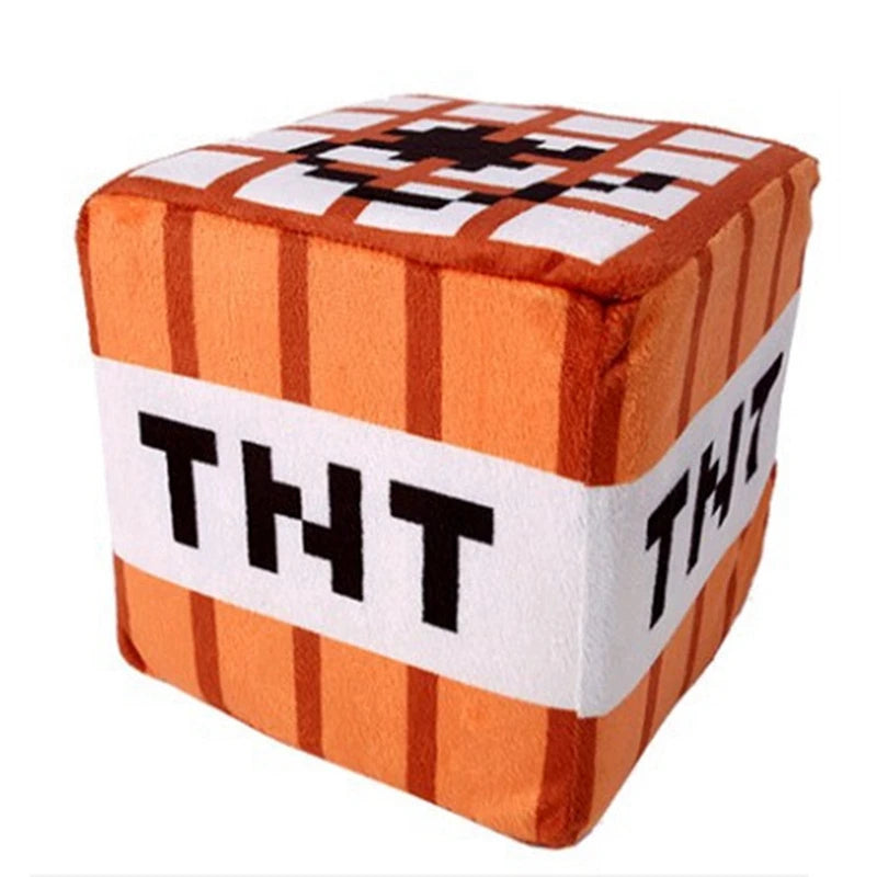 Minecraft TNT Plush Pillow – Soft Cube Cushion
