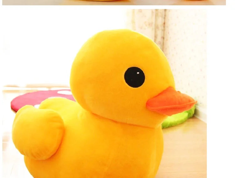 Giant Yellow Duck Plush Pillow – Soft Cuddly Duck Toy