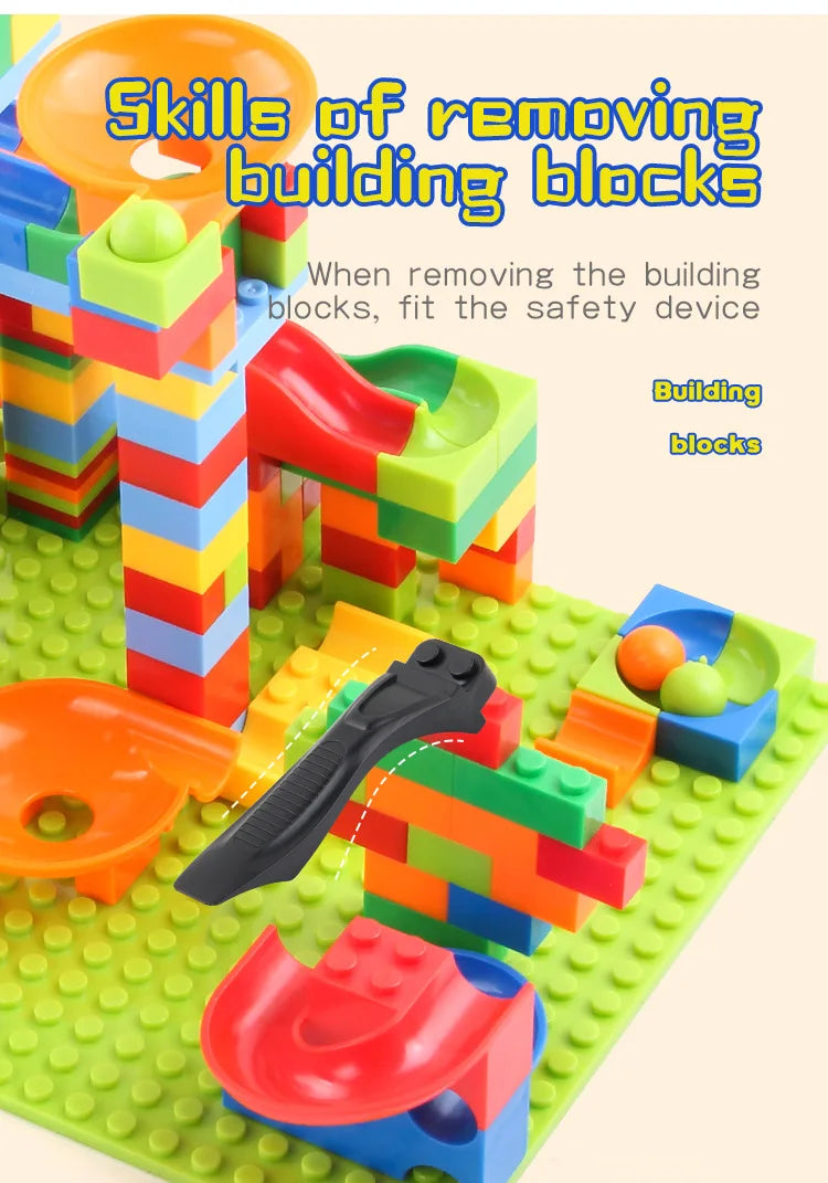 Marble Run Building Blocks Set – STEM Construction Toy for Kids