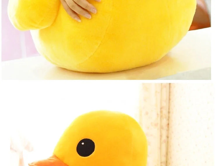 Giant Yellow Duck Plush Pillow – Soft Cuddly Duck Toy