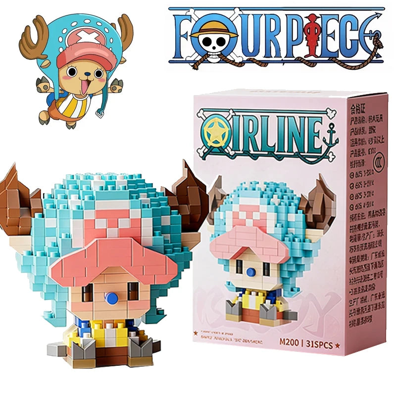 One Piece Mini Brick Figure – Gear 5 Luffy, Zoro, Chopper & Anime Character Building Block Set