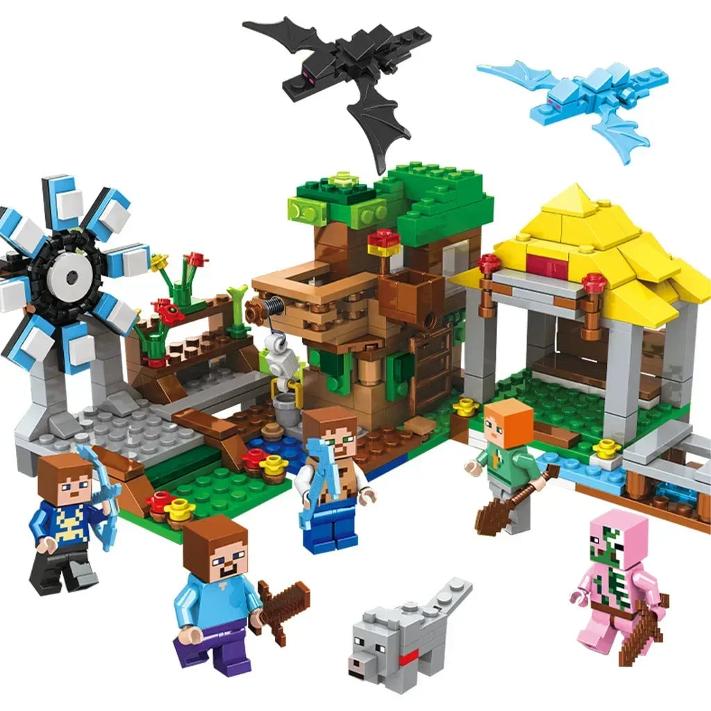 Minecraft Underground Village Building Blocks Set – Creative Adventure Construction Toy
