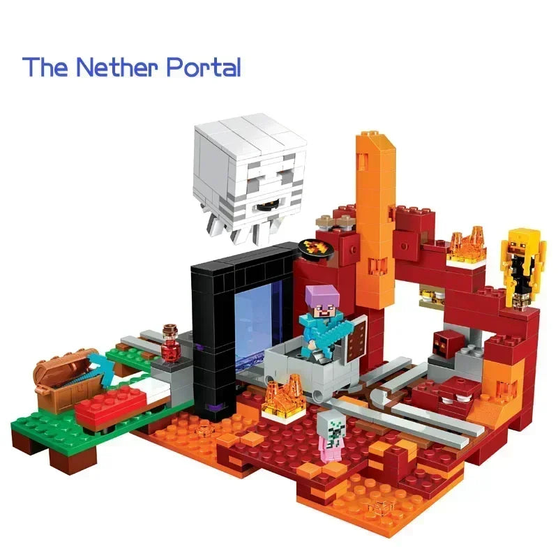 Minecraft Underground Village Building Blocks Set – Creative Adventure Construction Toy