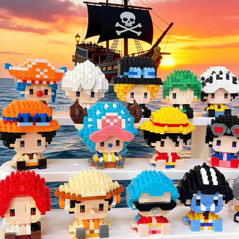 One Piece Mini Brick Figure – Gear 5 Luffy, Zoro, Chopper & Anime Character Building Block Set