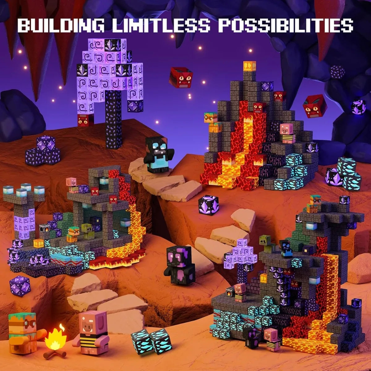 Minecraft Creative World Magnetic Building Blocks Set