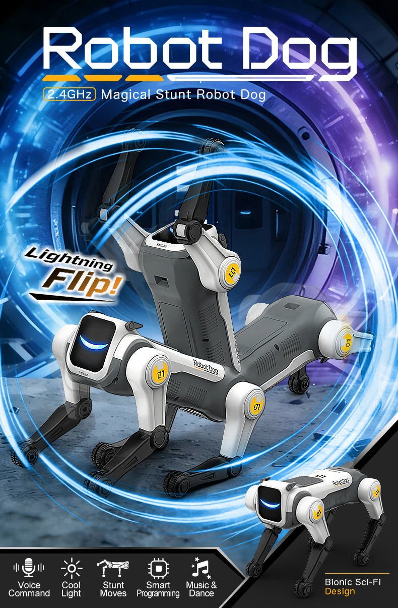 Smart Robot Dog – Interactive RC Walking Robot with Music & Lights
