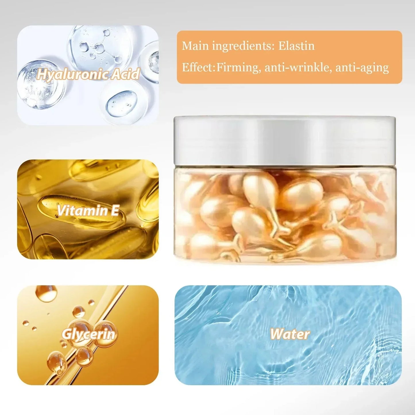 ORFAOM Collagen Essence Capsules for Face – Moisturizing & Anti-Aging Skin Care