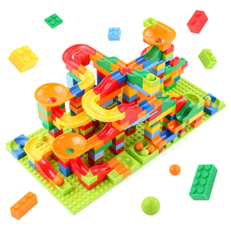 Marble Run Building Blocks Set – STEM Construction Toy for Kids