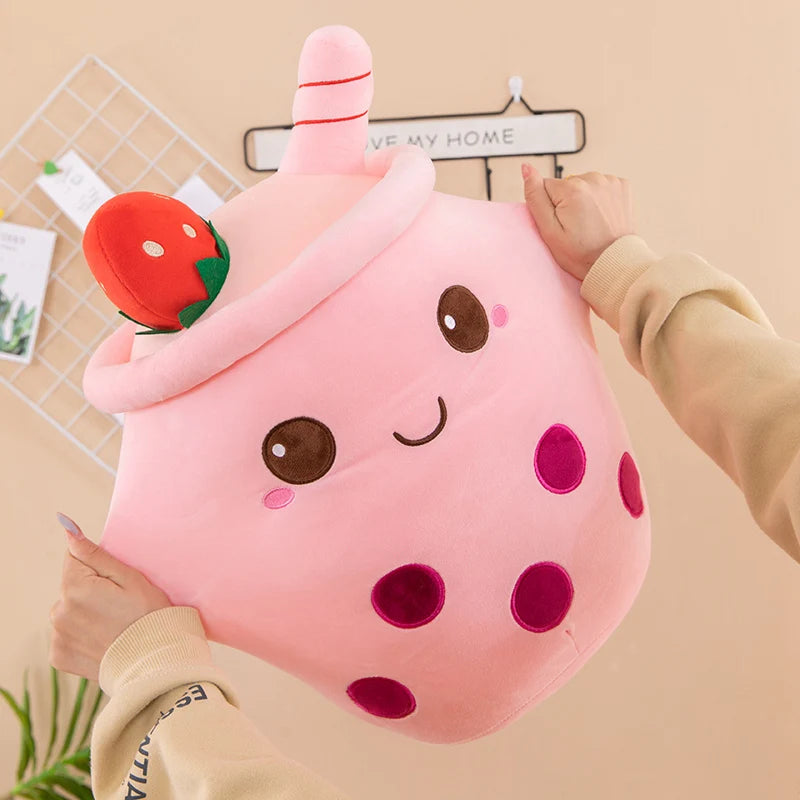 Giant Bubble Tea Plush Toy – Cute Boba Pillow