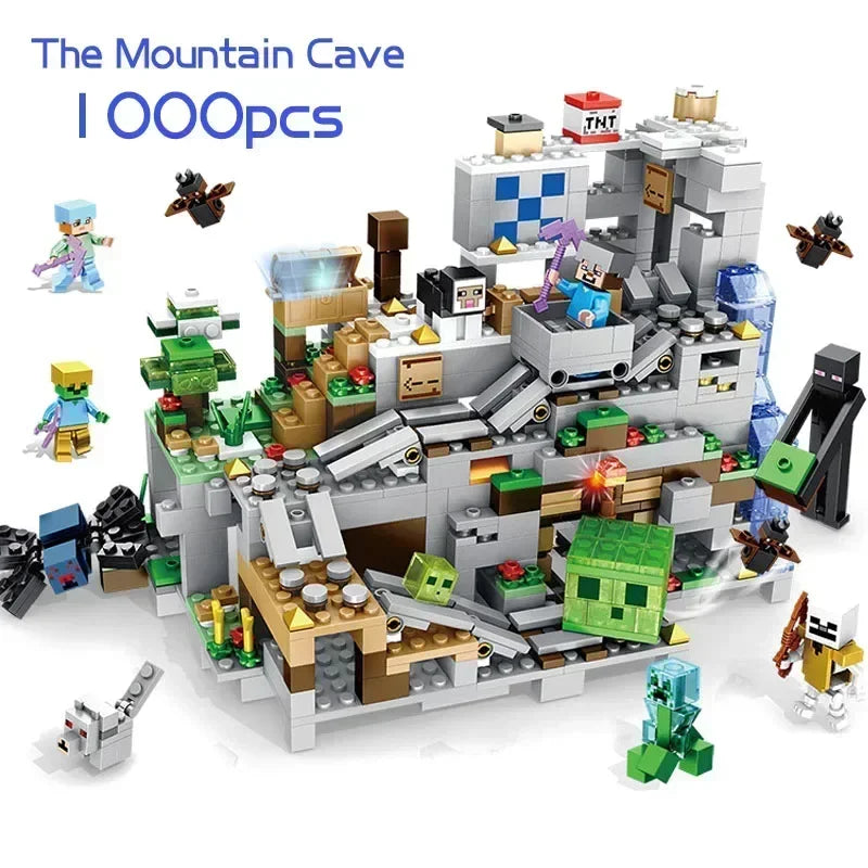 Minecraft Underground Village Building Blocks Set – Creative Adventure Construction Toy