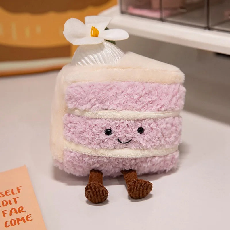 Cute Cake Plush Toy – Soft Dessert Stuffed Animal