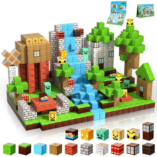 Minecraft Magnetic Building Blocks Set – Creative STEM Construction Toy