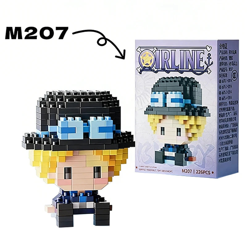 One Piece Mini Brick Figure – Gear 5 Luffy, Zoro, Chopper & Anime Character Building Block Set
