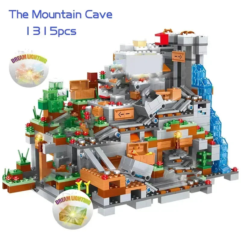 Minecraft Underground Village Building Blocks Set – Creative Adventure Construction Toy