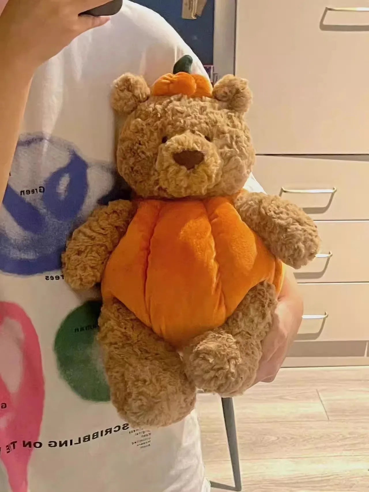 Cute Teddy Bear Plush Toy in Bunny Robe – Soft Stuffed Animal Gift