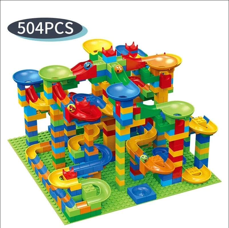 Marble Run Building Blocks Set – STEM Construction Toy for Kids