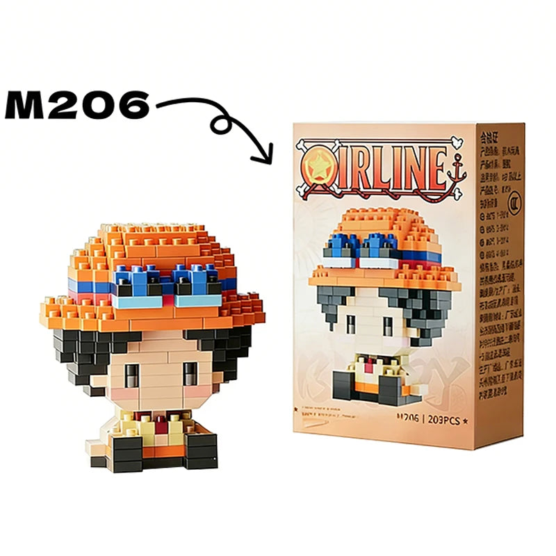 One Piece Mini Brick Figure – Gear 5 Luffy, Zoro, Chopper & Anime Character Building Block Set