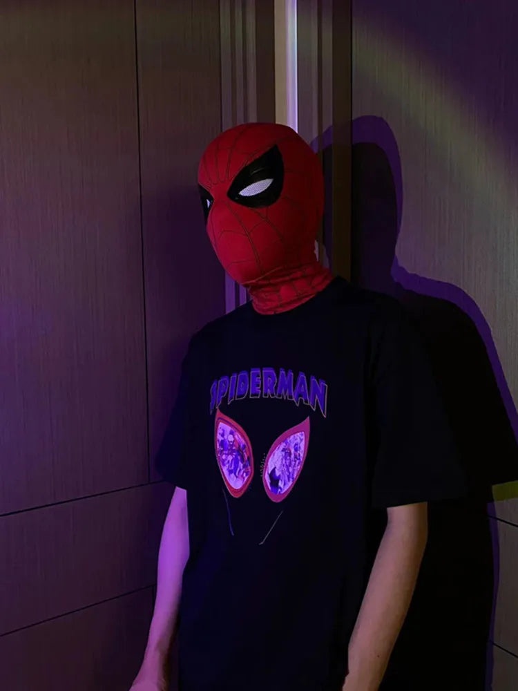 Marvel Spider-Man Electronic LED Mask with Moving Eyes – Wearable Cosplay Helmet
