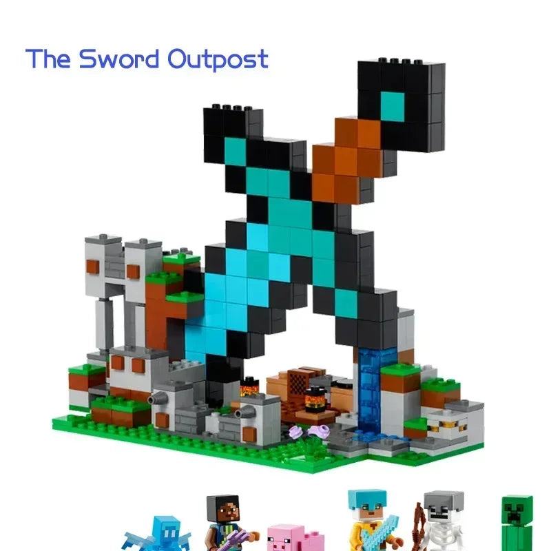 Minecraft Underground Village Building Blocks Set – Creative Adventure Construction Toy