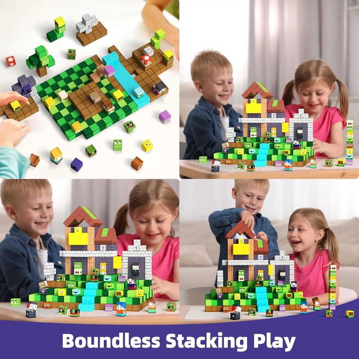 Minecraft Creative World Magnetic Building Blocks Set
