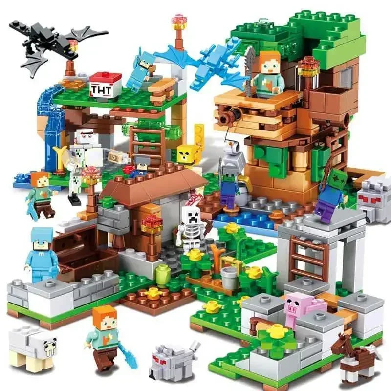 Minecraft Underground Village Building Blocks Set – Creative Adventure Construction Toy