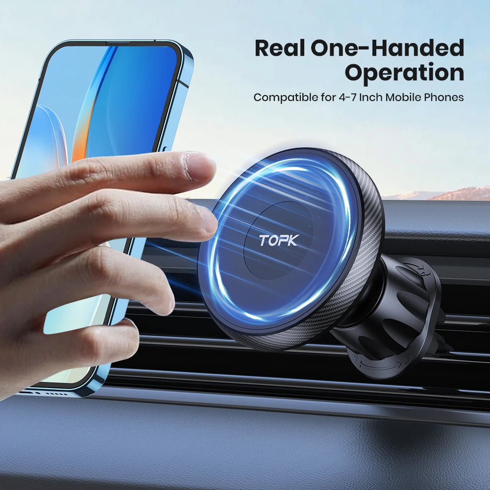 MagSafe Magnetic Car Phone Mount – 360° Air Vent Holder