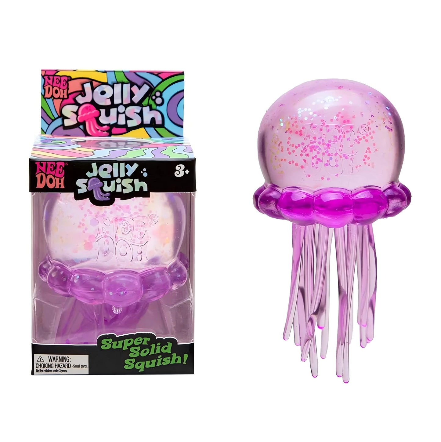 NeeDoh Jellyfish & Cube Squishy Set – Colorful Stress Relief Fidget Toy
