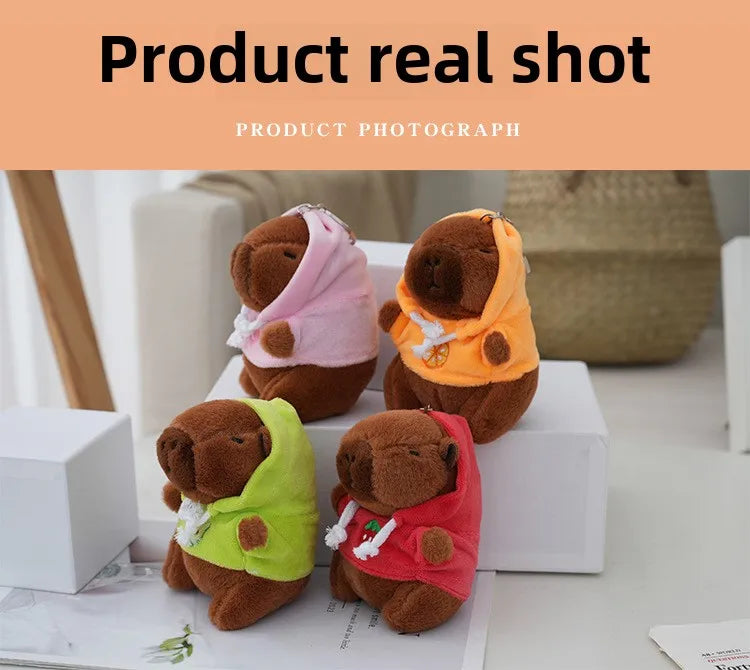 Cute Capybara Plush Keychain