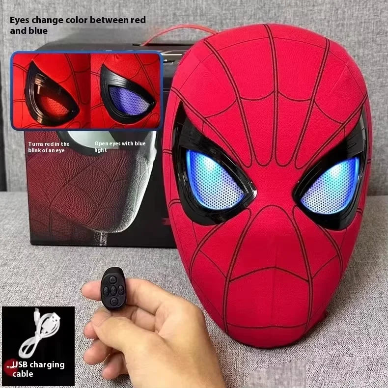 Marvel Spider-Man Electronic LED Mask with Moving Eyes – Wearable Cosplay Helmet